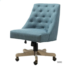 Estelle Swivel Tufted Task Modern Office Chair with Wood Base