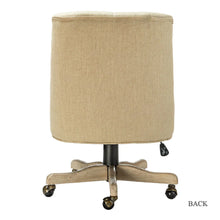 Estelle Swivel Tufted Task Modern Office Chair with Wood Base