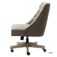 Estelle Swivel Tufted Task Modern Office Chair with Wood Base