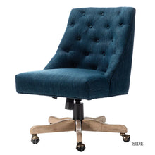 Estelle Swivel Tufted Task Modern Office Chair with Wood Base