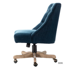 Estelle Swivel Tufted Task Modern Office Chair with Wood Base