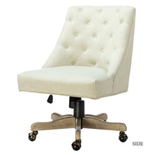 Estelle Swivel Tufted Task Modern Office Chair with Wood Base