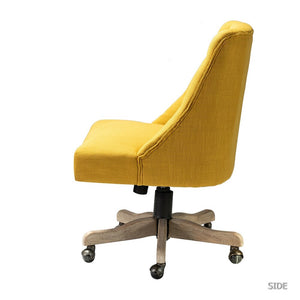 Estelle Swivel Tufted Task Modern Office Chair with Wood Base