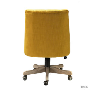 Estelle Swivel Tufted Task Modern Office Chair with Wood Base