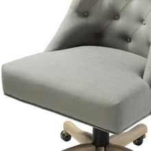 Estelle Swivel Tufted Task Modern Office Chair with Wood Base