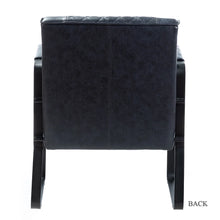 Lagash Mid Century Modern PU Leather Accent Armchair with Tufted Back