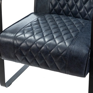 Lagash Mid Century Modern PU Leather Accent Armchair with Tufted Back