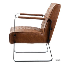 Lagash Mid Century Modern PU Leather Accent Armchair with Tufted Back