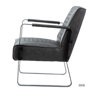 Lagash Mid Century Modern PU Leather Accent Armchair with Tufted Back