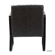 Lagash Mid Century Modern PU Leather Accent Armchair with Tufted Back