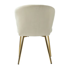 Luna Modern Glam Upholstered Tufted Back Side Accent Dining Chair with Small Base