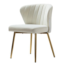 Luna Modern Glam Upholstered Tufted Back Side Accent Dining Chair with Small Base