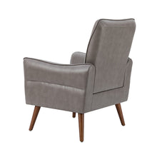 Marcos Modern Vegan Leather Accent Armchair with Solid Wood Legs