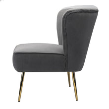 Monica Upholstered Modern Tufted Side Chair with Gold Legs Set of 2