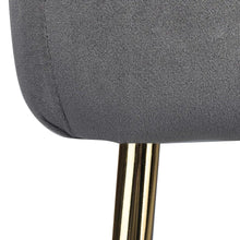 Monica Upholstered Modern Tufted Side Chair with Gold Legs Set of 2