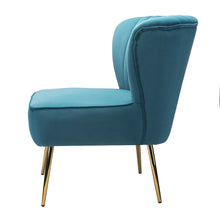 Monica Upholstered Modern Tufted Side Chair with Gold Legs Set of 2