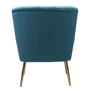 Monica Upholstered Modern Tufted Side Chair with Gold Legs Set of 2