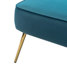 Monica Upholstered Modern Tufted Side Chair with Gold Legs Set of 2