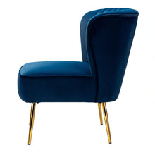 Monica Upholstered Modern Tufted Side Chair with Gold Legs Set of 2