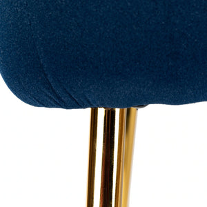 Monica Upholstered Modern Tufted Side Chair with Gold Legs Set of 2