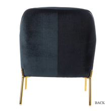 Nora Modern Velvet Accent Chair with Golden Metal Legs Set of 2