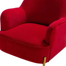 Nora Modern Accent Chair Comfy Velvet with Metal Legs