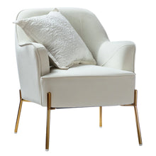 Nora Modern Accent Chair Comfy Velvet with Metal Legs