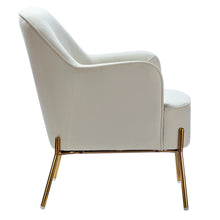 Nora Modern Accent Chair Comfy Velvet with Metal Legs