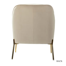 Nora Modern Accent Chair Comfy Velvet with Metal Legs