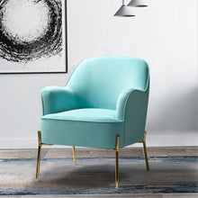 Nora Modern Accent Chair Comfy Velvet with Metal Legs