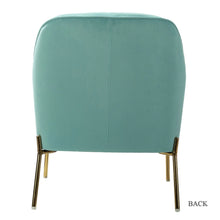 Nora Modern Accent Chair Comfy Velvet with Metal Legs