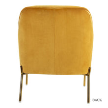 Nora Modern Accent Chair Comfy Velvet with Metal Legs