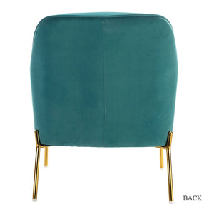 Nora Modern Accent Chair Comfy Velvet with Metal Legs