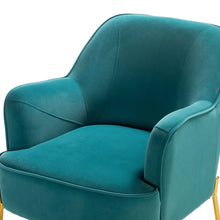 Nora Modern Accent Chair Comfy Velvet with Metal Legs