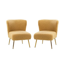 Exadius Modern Upholstered Accent Side Chair with Metal Legs Set of 2