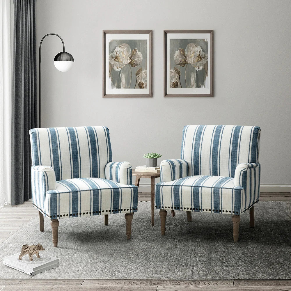 Blue 2024 striped armchair