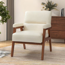 Philipp Mid-century Modern Leather Armchair with Tufted Design