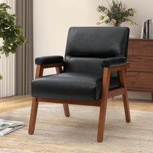 Philipp Mid-century Modern Leather Armchair with Tufted Design