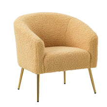 Rovigo Modern Upholstered Living Room Accent Barrel Chair with Metal Legs