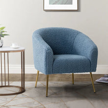 Rovigo Modern Upholstered Living Room Accent Barrel Chair with Metal Legs