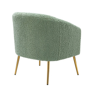 Rovigo Modern Upholstered Living Room Accent Barrel Chair with Metal Legs