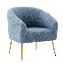 Rovigo Modern Upholstered Living Room Accent Barrel Chair with Metal Legs