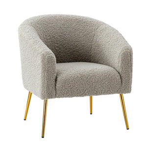 Rovigo Modern Upholstered Living Room Accent Barrel Chair with Metal Legs