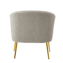 Rovigo Modern Upholstered Living Room Accent Barrel Chair with Metal Legs