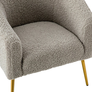 Rovigo Modern Upholstered Living Room Accent Barrel Chair with Metal Legs