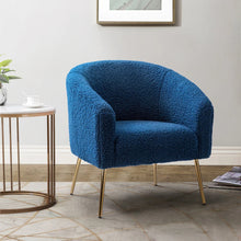 Rovigo Modern Upholstered Living Room Accent Barrel Chair with Metal Legs