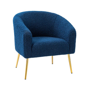 Rovigo Modern Upholstered Living Room Accent Barrel Chair with Metal Legs