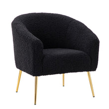 Rovigo Modern Upholstered Living Room Accent Barrel Chair with Metal Legs