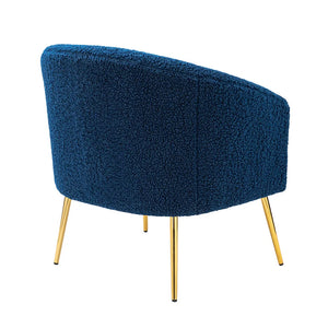 Rovigo Modern Upholstered Living Room Accent Barrel Chair with Metal Legs