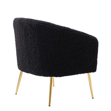 Rovigo Modern Upholstered Living Room Accent Barrel Chair with Metal Legs